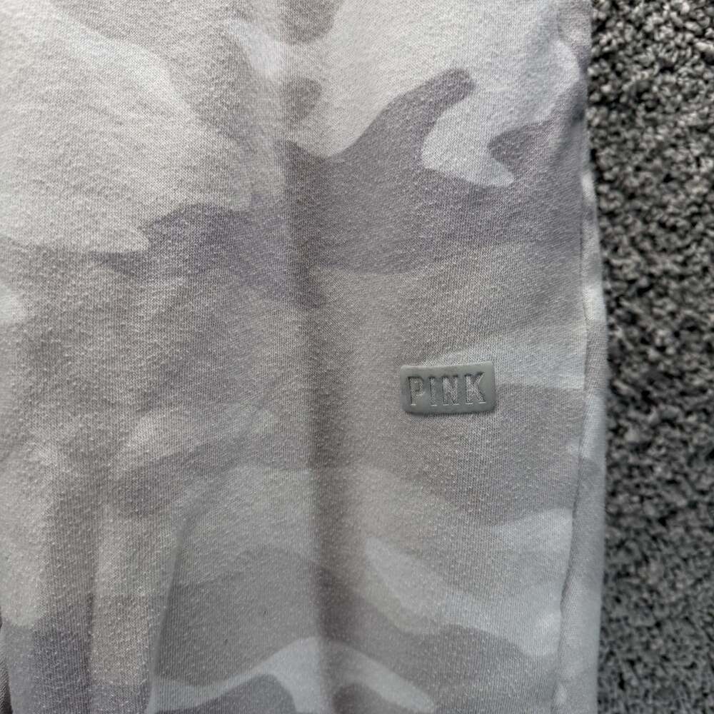 PINK Victoria’s Secret Womens Small Gray White Camo Fleece Jogger Sweatpants - Picture 4 of 16